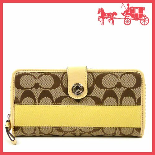 【送料無料】【COACH コーチ】サイフ 長財布 シグネチャーストライプ アコーディオン ジップ アラウンド F47522_SIGYL(ライトカーキ×イエロー) 【送料無料】【COACH コーチ】サイフ 長財布 シグネチャーストライプ アコーディオン ジップ アラウンド F47522_SIGYL(ライトカーキ×イエロー)
