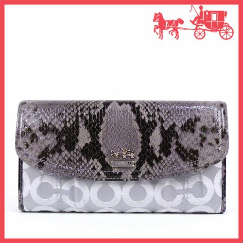 【最新作】【送料無料】【COACH コーチ】サイフ 長財布 マディソン オプアート チェックブック ウォレット パイソン 46647_SLGGY(ライトグレー×グレー) 【最新作】【送料無料】【COACH コーチ】サイフ 長財布 マディソン オプアート チェックブック ウォレット パイソン 46647_SLGGY(ライトグレー×グレー)