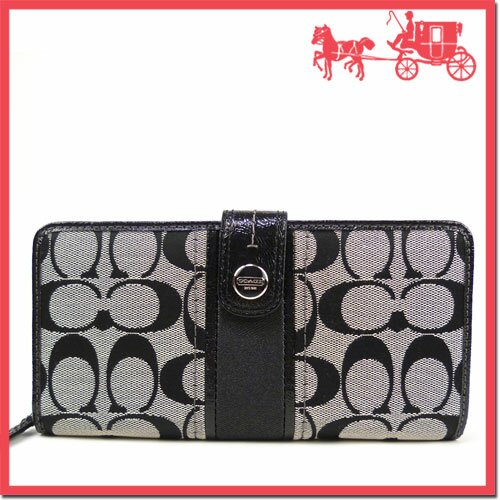 【送料無料】【COACH コーチ】サイフ 長財布 シグネチャーストライプ アコーディオン ジップ ウィズタブ F48784_SBWBK(ブラックホワイト×ブラック) 【送料無料】【COACH コーチ】サイフ 長財布 シグネチャーストライプ アコーディオン ジップ ウィズタブ F48784_SBWBK(ブラックホワイト×ブラック)