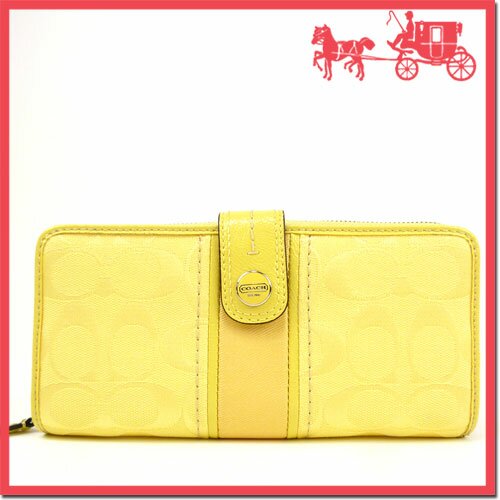 【送料無料】【COACH コーチ】サイフ 長財布 シグネチャーストライプ アコーディオン ジップ ウィズタブ F48784_SVB6R(イエロー×イエロー) 【送料無料】【COACH コーチ】サイフ 長財布 シグネチャーストライプ アコーディオン ジップ ウィズタブ F48784_SVB6R(イエロー×イエロー)